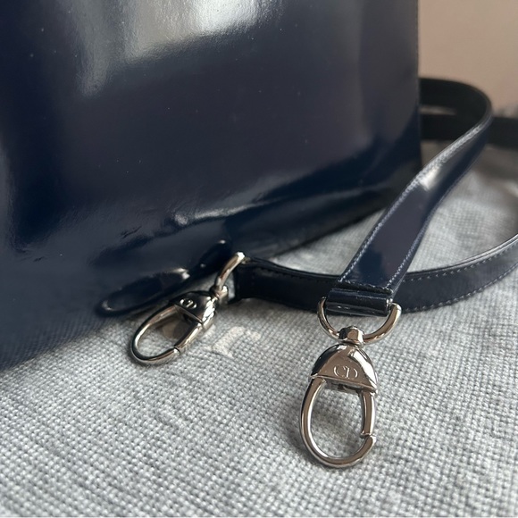 Lady Dior Patent Leather Blue Marine Circa 90s - Picture 5 of 12